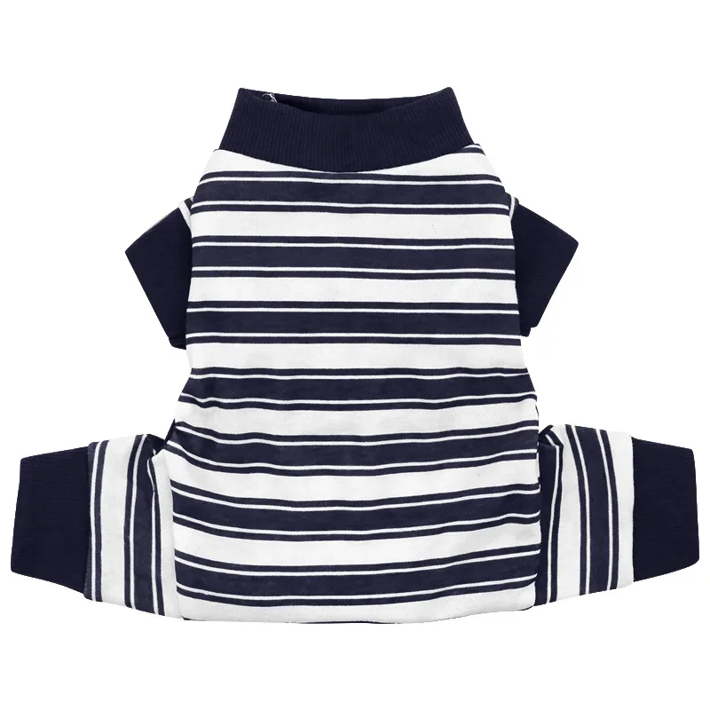Pijamas para perros primavera otoño ropa de algodón para perros pequeños Material suave estirable Jersey para cachorros mono ropa para mascotas - imagen 5
