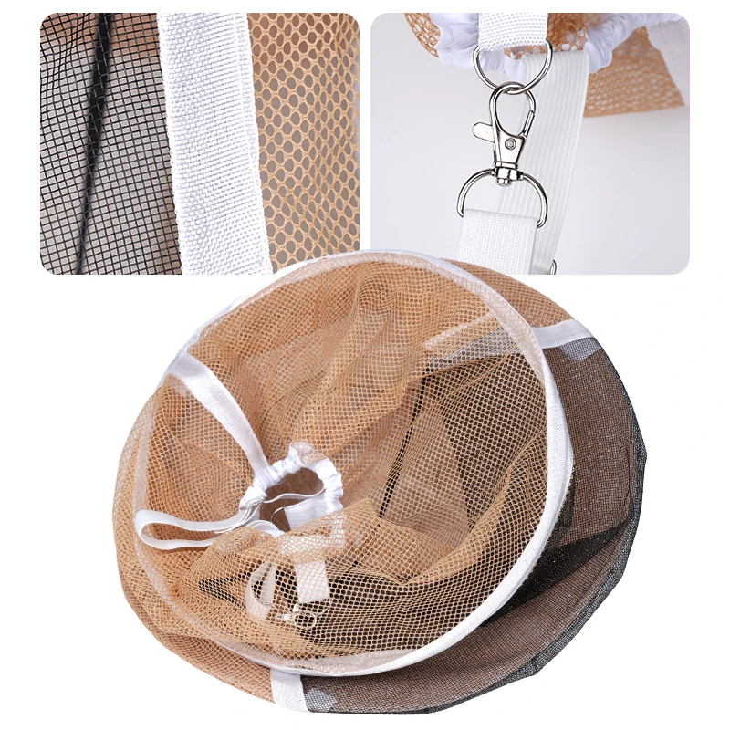 Gorro de apicultura, gorro antiabejas transpirable con velo, mosquitera, red para insectos, velo, Protector facial para cabeza, equipo de apicultor - imagen 5