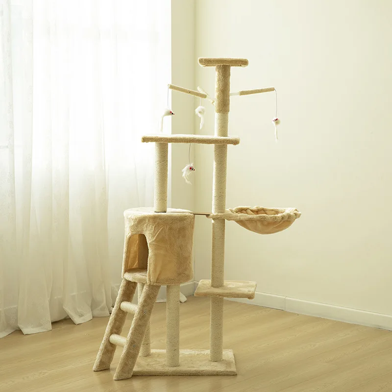 Árbol de juegos para gatos con nido, plataformas y sisal