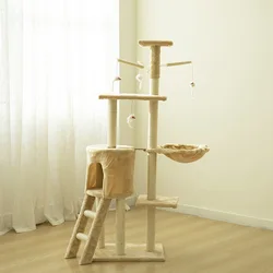 Árbol de juegos para gatos con nido, plataformas y sisal