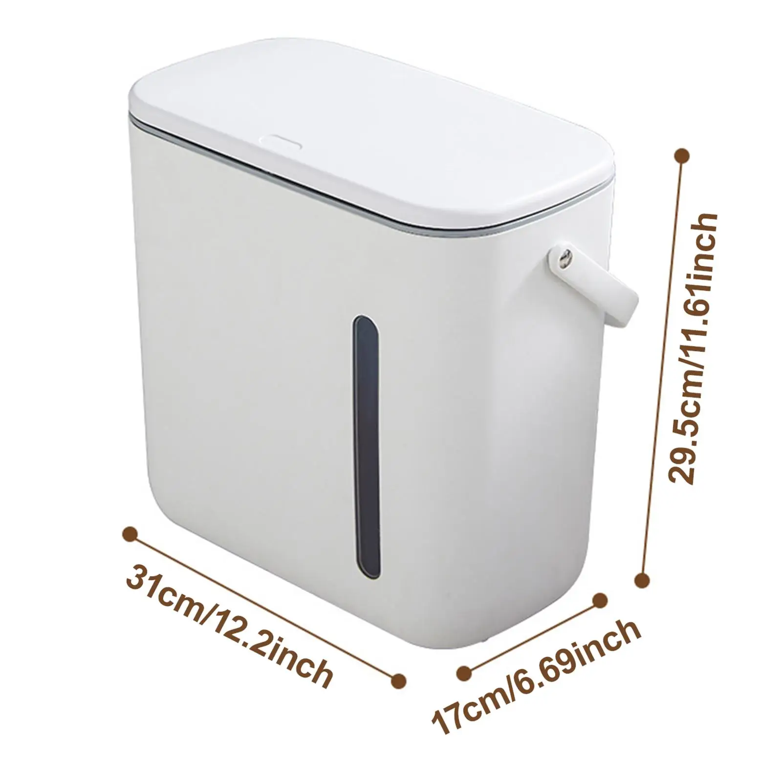 Trash Can with Lid Dustbin with Tea Bucket Double Compartments Garbage Bin Waste Bin for Office Bedroom Bathroom RV Living Room