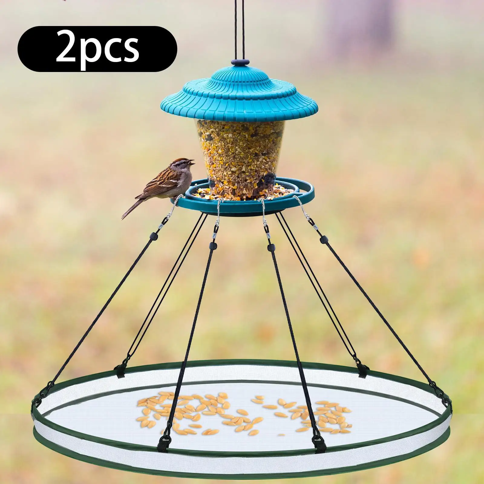 2Pcs Bird Seed Catcher Trays Bee Feeder Convenient Birds Feeding Platform