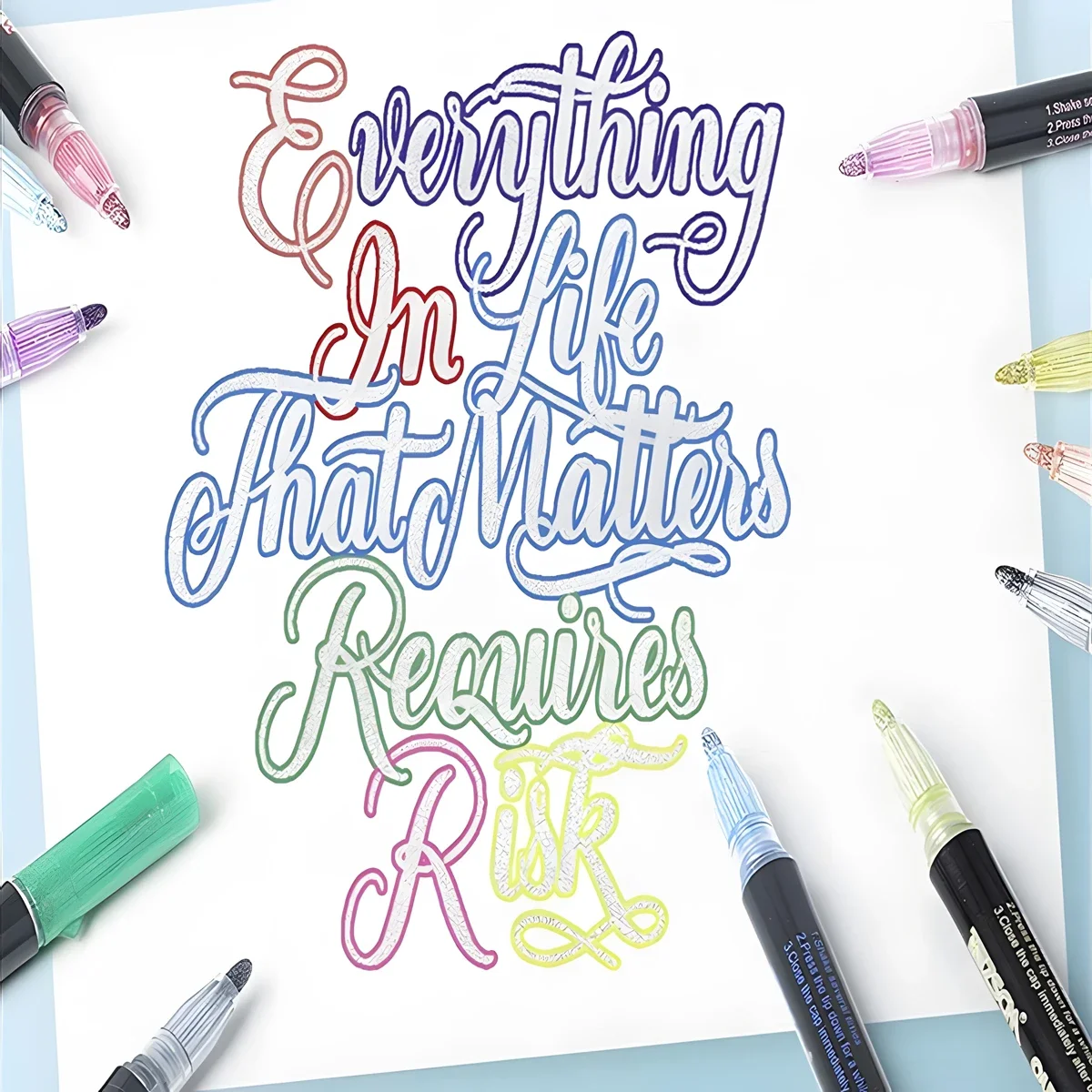 8/12/36/48 colores doble línea contorno arte rotulador DIY Graffiti contorno rotulador resaltador álbum de recortes diario cartel tarjeta - imagen 5