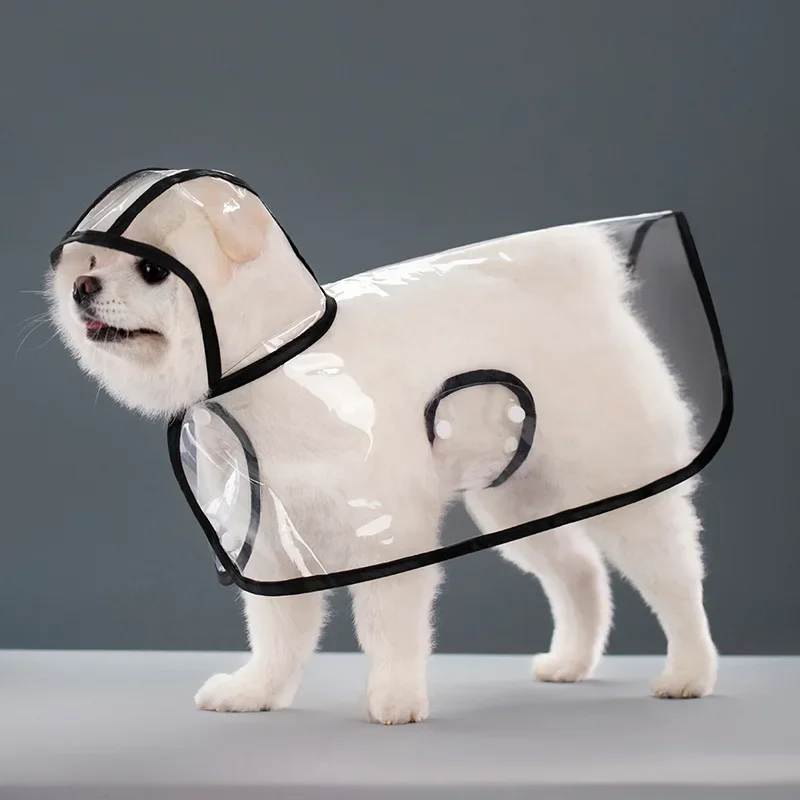 Chubasquero impermeable para perros, ropa impermeable para mascotas, chaqueta de lluvia con capucha para perros pequeños y medianos, Poncho de lluvia de plástico transparente para cachorros - imagen 2