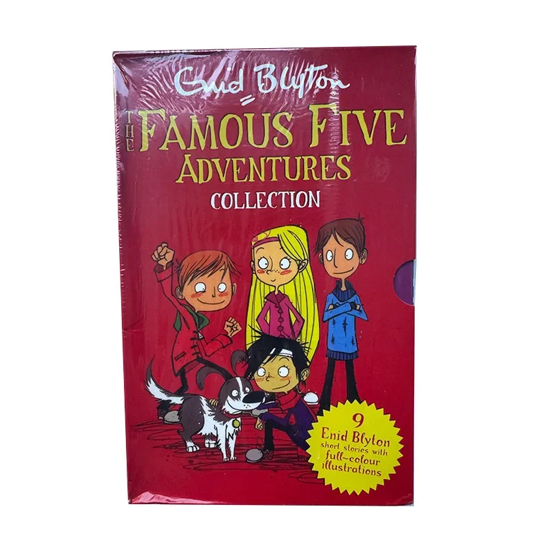 9 libros/juego Enid Blyton la famosa colección de cinco aventuras niños libro de imágenes en inglés historias de detectives - imagen 2