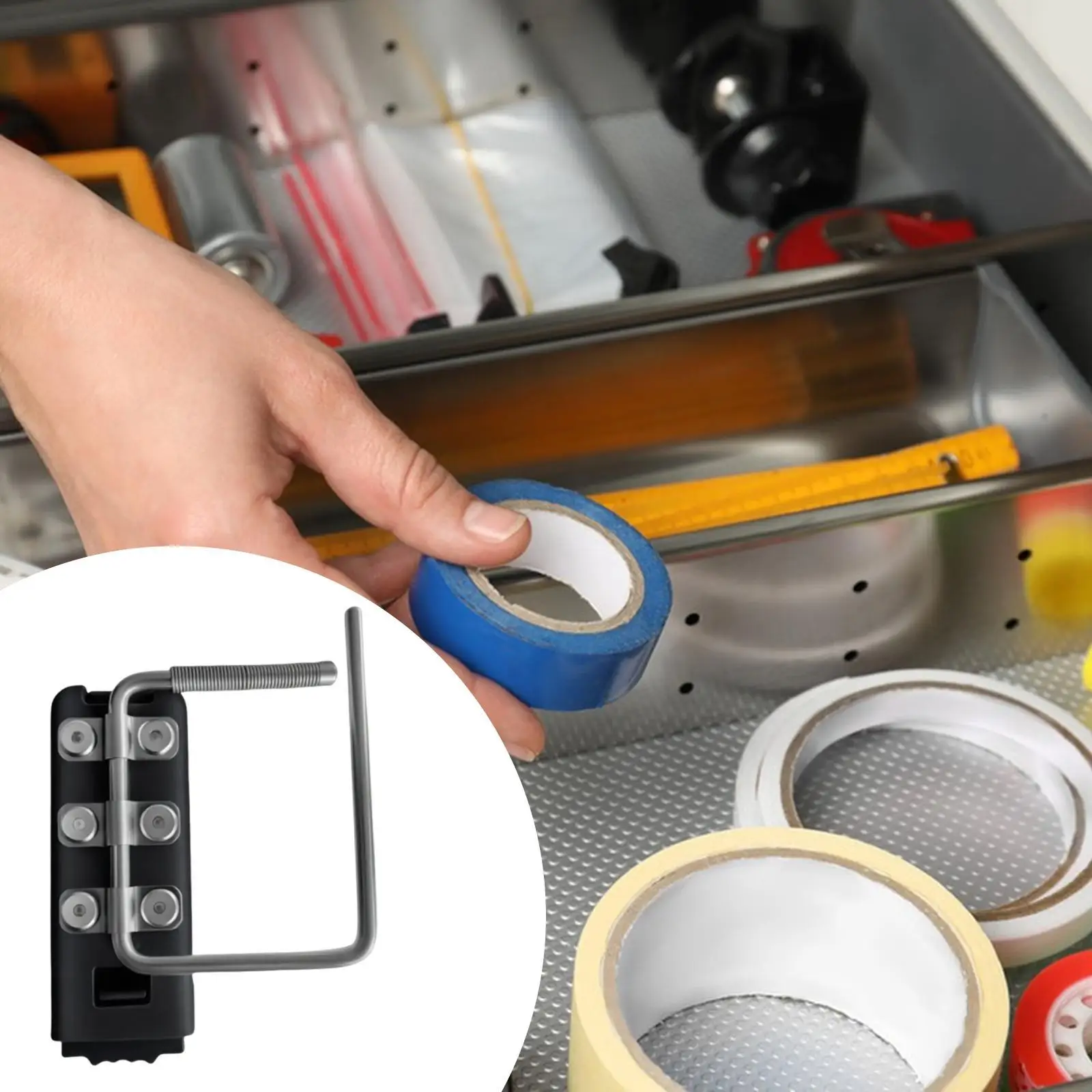 Organizador de cinta aislante con clip - estante plegable practico - imagen 4