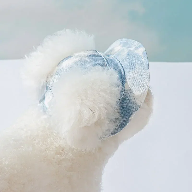 Verano mascota lindo orejas abiertas ajustable transpirable protector solar sombreado perro pequeño gato sombrero perro cubo sombrero - imagen 4