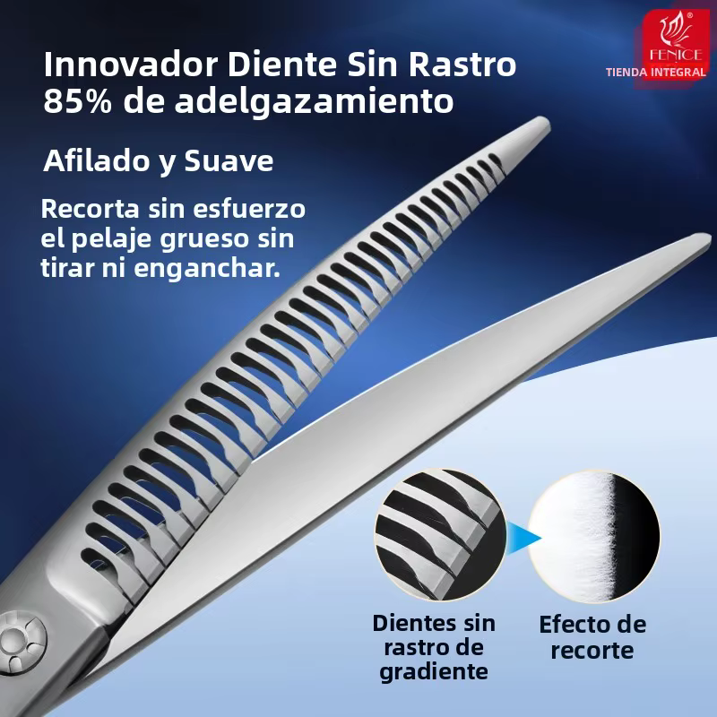 Tijeras curvas de entresacar para perros – Peluquería canina - imagen 3