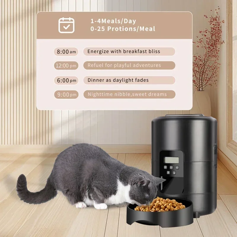 Alimentador automático inteligente para mascotas, dispensador de comida seca, con WIFI, 2L - imagen 2