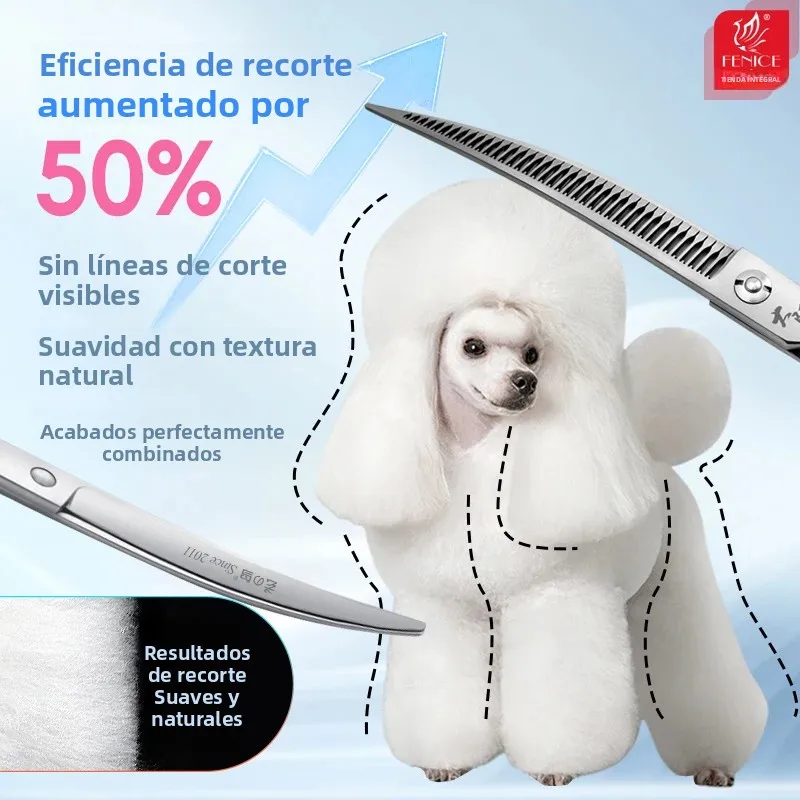 Tijeras de peluquería canina curvas 7,25 pulg. JP440C - para perros