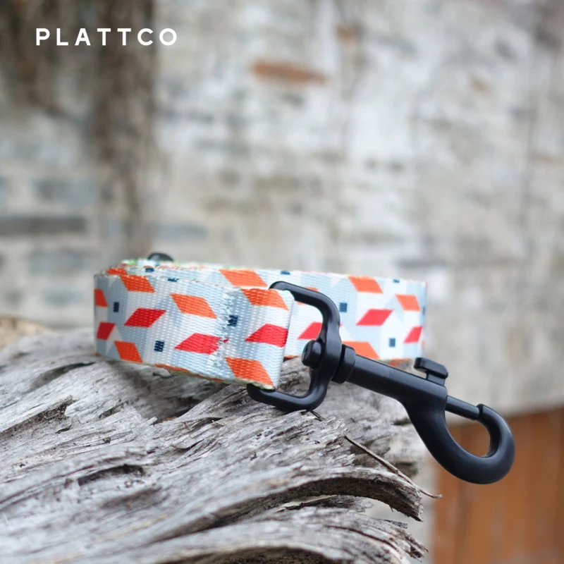 PLATTCO impresión en color personalizada WHTTE VILLAGE correa para mascotas con estampado de nailon de imitación para perros pequeños, medianos y grandes, 5 tamaños PDL330 - imagen 5