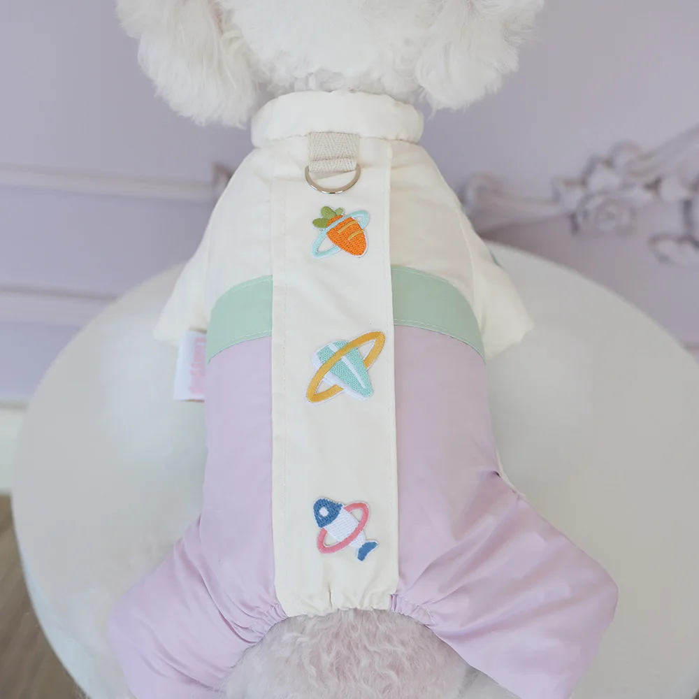 Abrigo grueso de cuatro patas para otoño e invierno, mono cálido para exteriores, ropa para mascotas, ropa para cachorros, pijama para perros pequeños - imagen 3