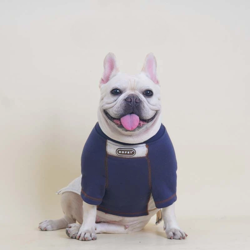 Pet Autumn and Winter Color Blocking Patchwork Sweatshirt Schnauzer Teddy Base Shirt Cute T-shirt Dog Clothes for Small Dogs - imagen 3