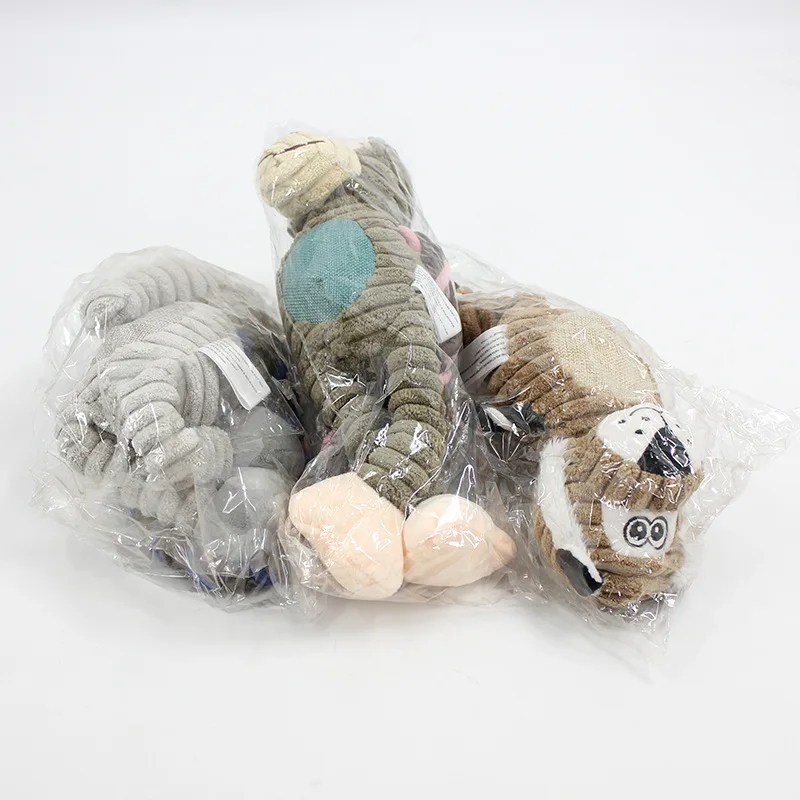 Juguete interactivo de peluche para mascotas, mono, León, elefante, cuerda de algodón de nailon, anillo de tracción, resistente a mordeduras, suministros de juguetes para mascotas - imagen 3