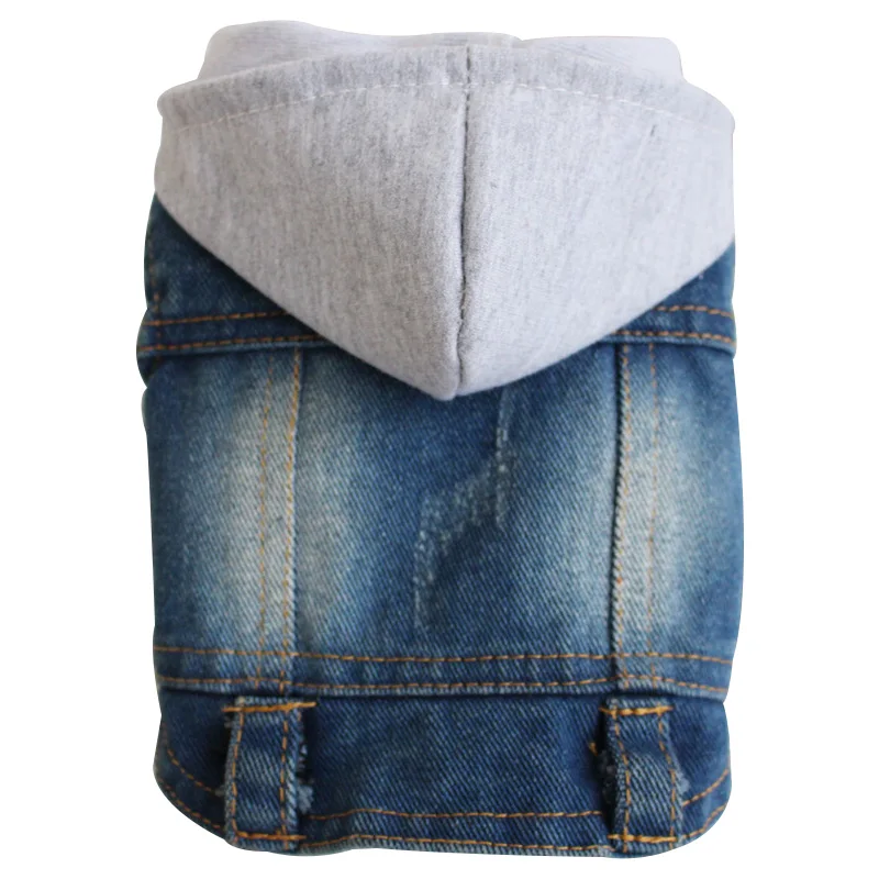 XS-2XL Denim Dog Clothes Cowboy Pet Dog Coat Puppy Clothing For Small Dogs Jeans Jacket Dog Vest Coat Puppy Outfits Cat Clothes - imagen 3