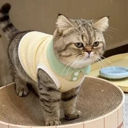 Camiseta a rayas para perro pequeño y gato – Ropa de verano ligera
