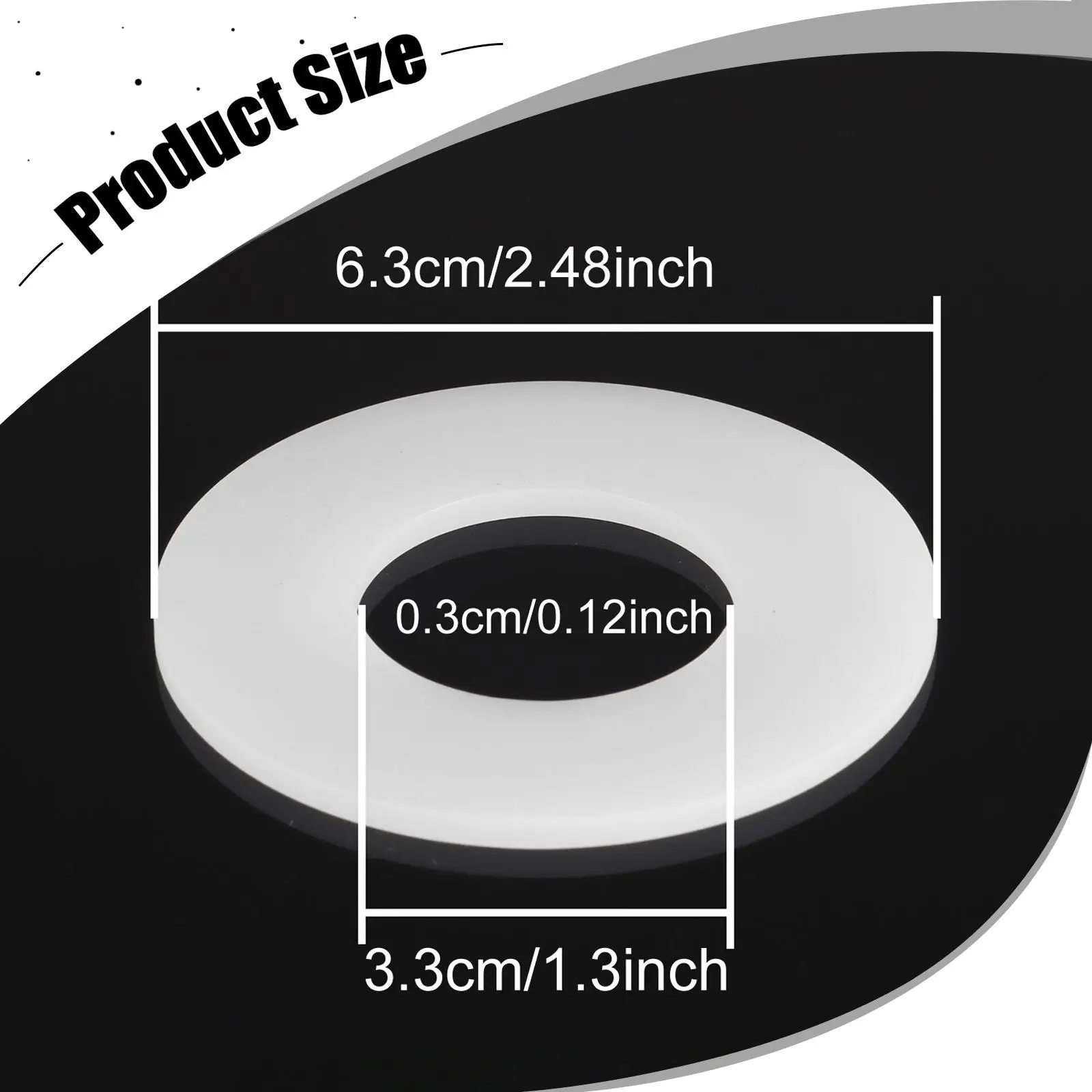 4 Pieces Flush Valve Seal Replacement,Stop Water Waste,Leakproof,for Plumbers and Homeowners,Sealing Washer