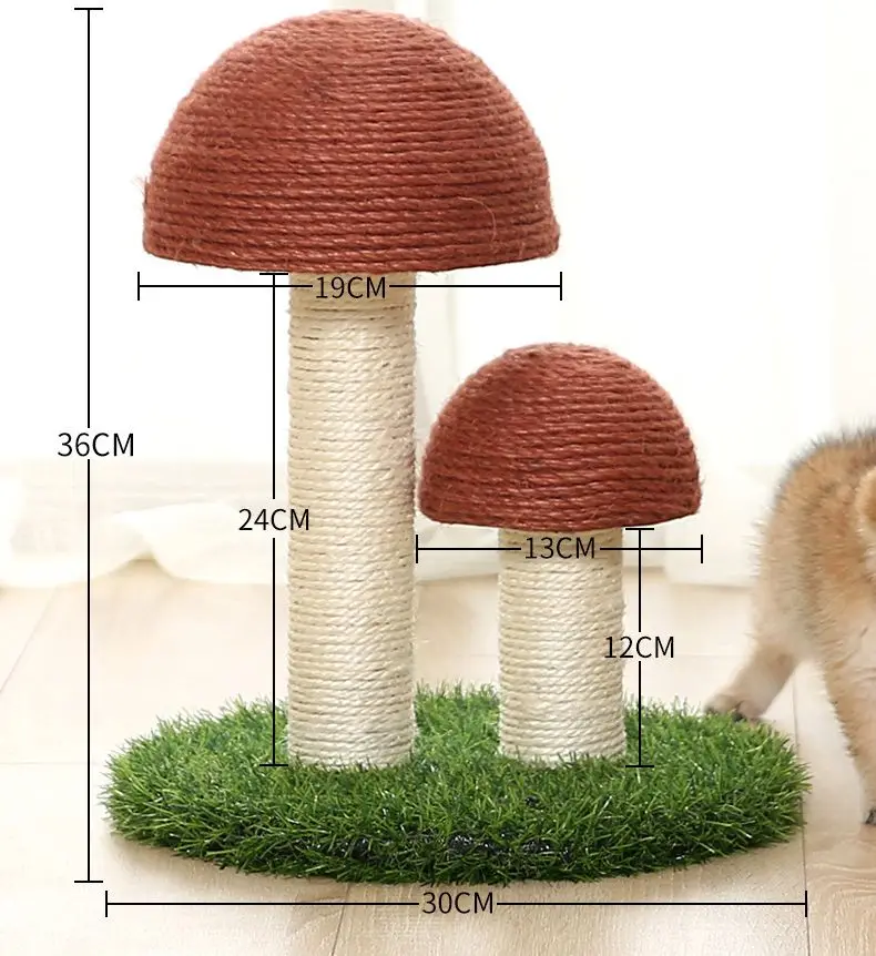 Poste rascador para gatos, árbol de Sisal para gatos, seta, torre para gatos, garra de molienda, juguetes, tablero rascador para gatitos, Protector de muebles, rascador para mascotas - imagen 4