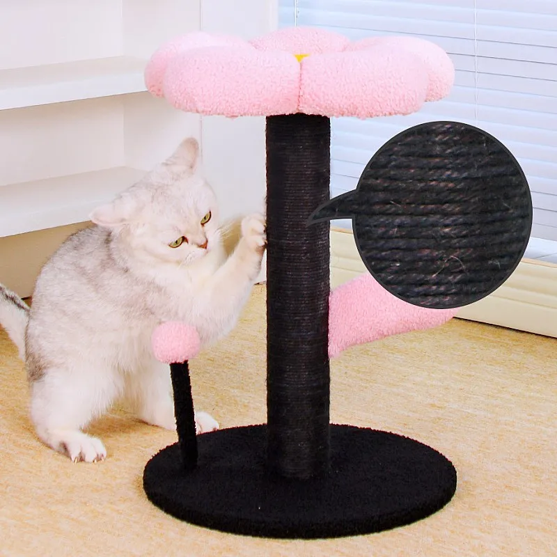 Marco de escalada para gatos, Protector de sofá de árbol para gatos con flores, rascadores para gatos, poste rascador de Sisal para gatos, torre de salto, accesorios para mascotas - imagen 3