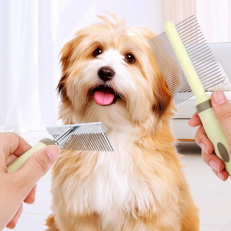 Cepillo doble cara para perros con cuchilla, peine y rastrillo – Quita pelo - imagen 3