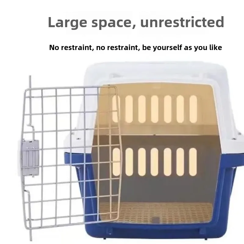 Equipaje de viaje para mascotas, jaula de plástico transpirable para salir, suministros de envío de gran espacio, producto, accesorios portátiles para transportar gatos - imagen 4