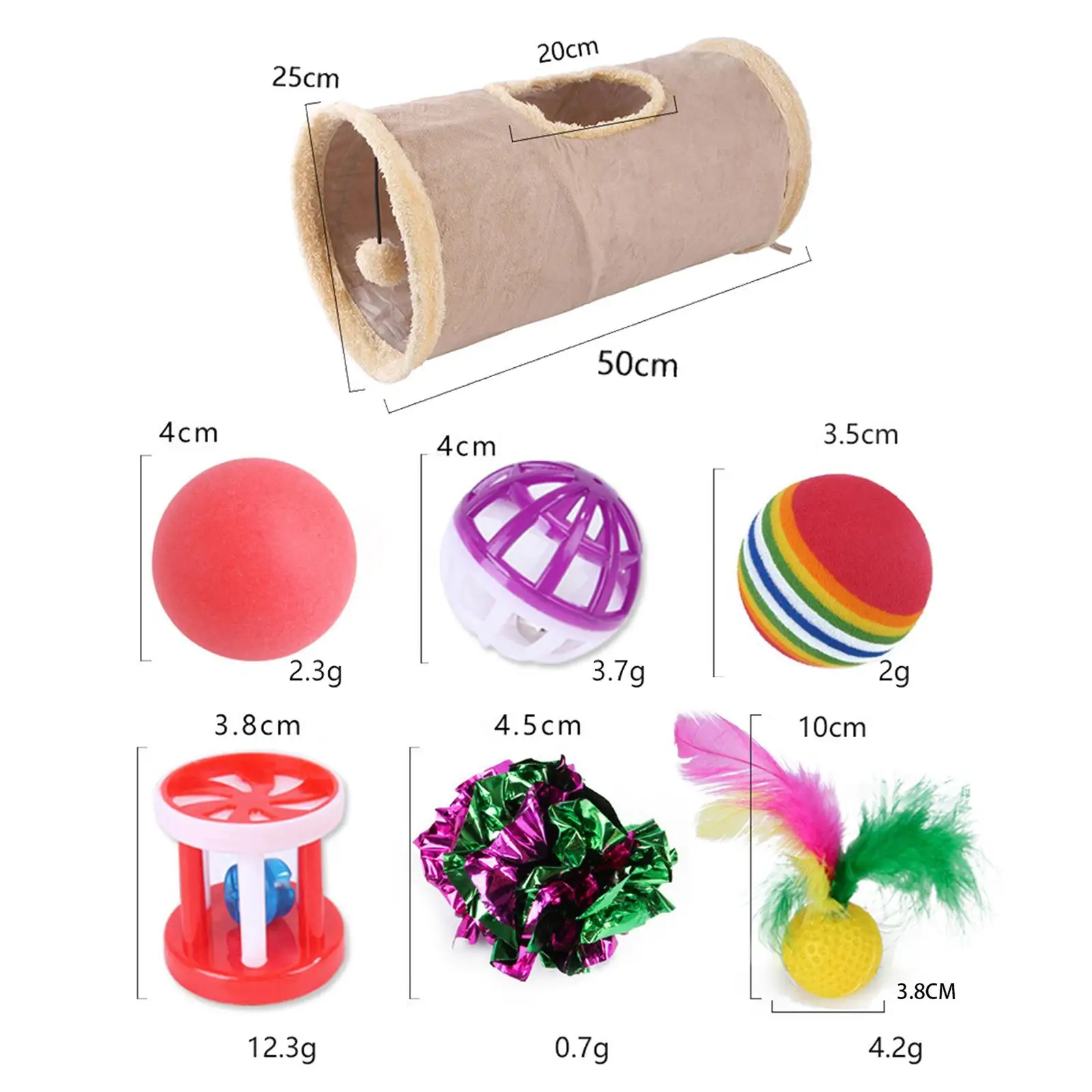 Varita Teaser de plumas de túnel para gatitos, juguetes para gatos, surtidos, 22 piezas - imagen 4