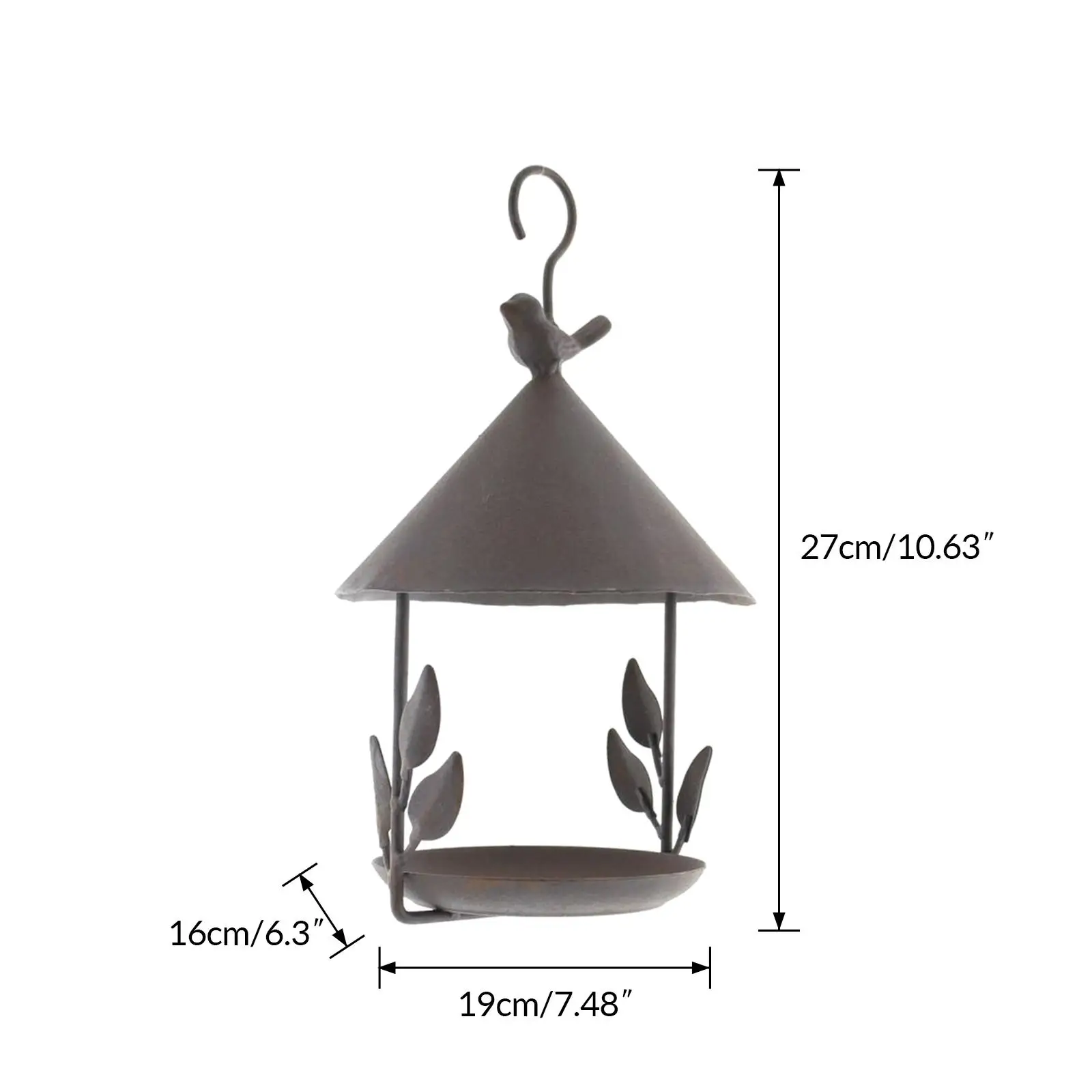 Comedero para pájaros exterior con tolva de grasa, jardín - imagen 4