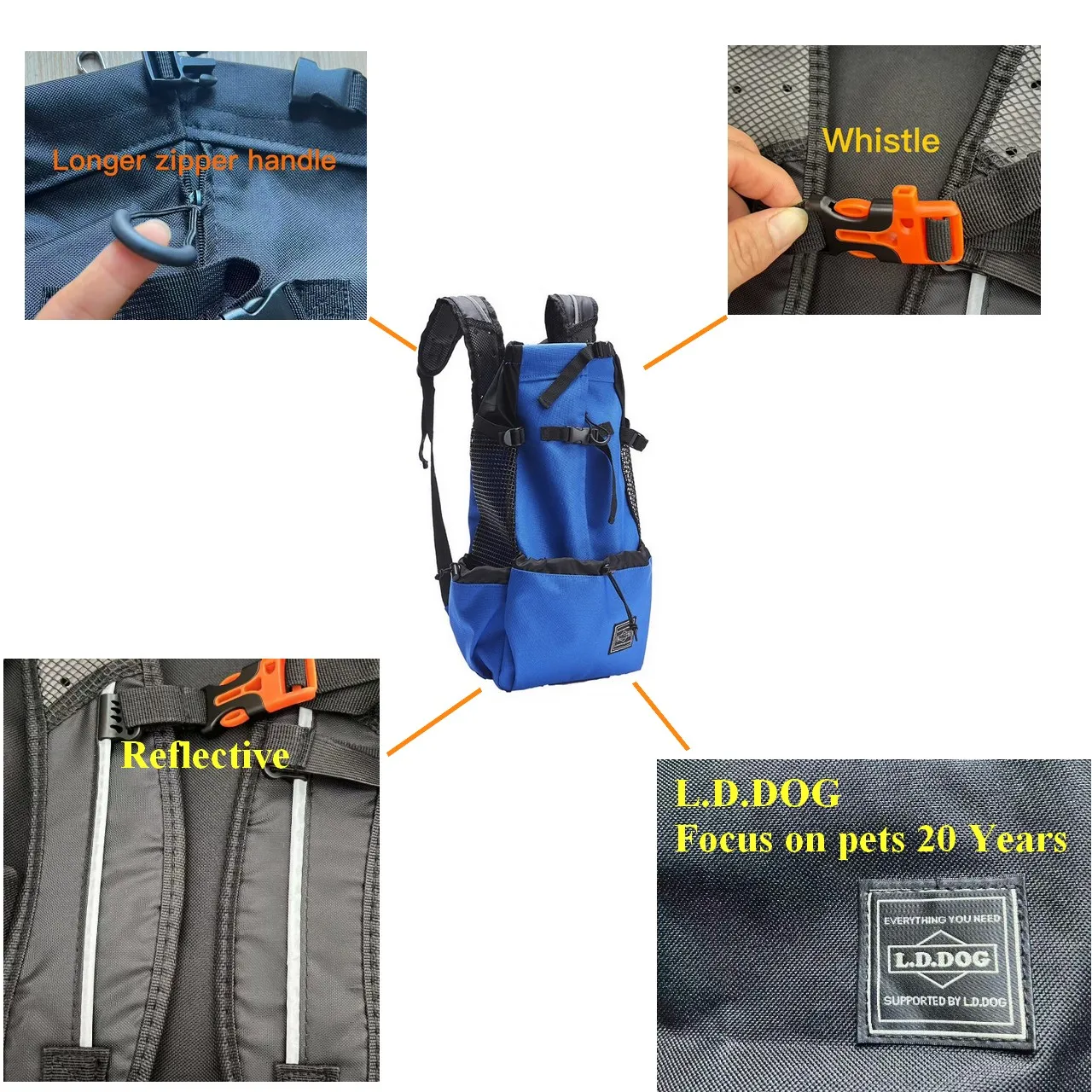 Mochila transportin para gatos y perros - bolsa transpirable de viaje - imagen 5