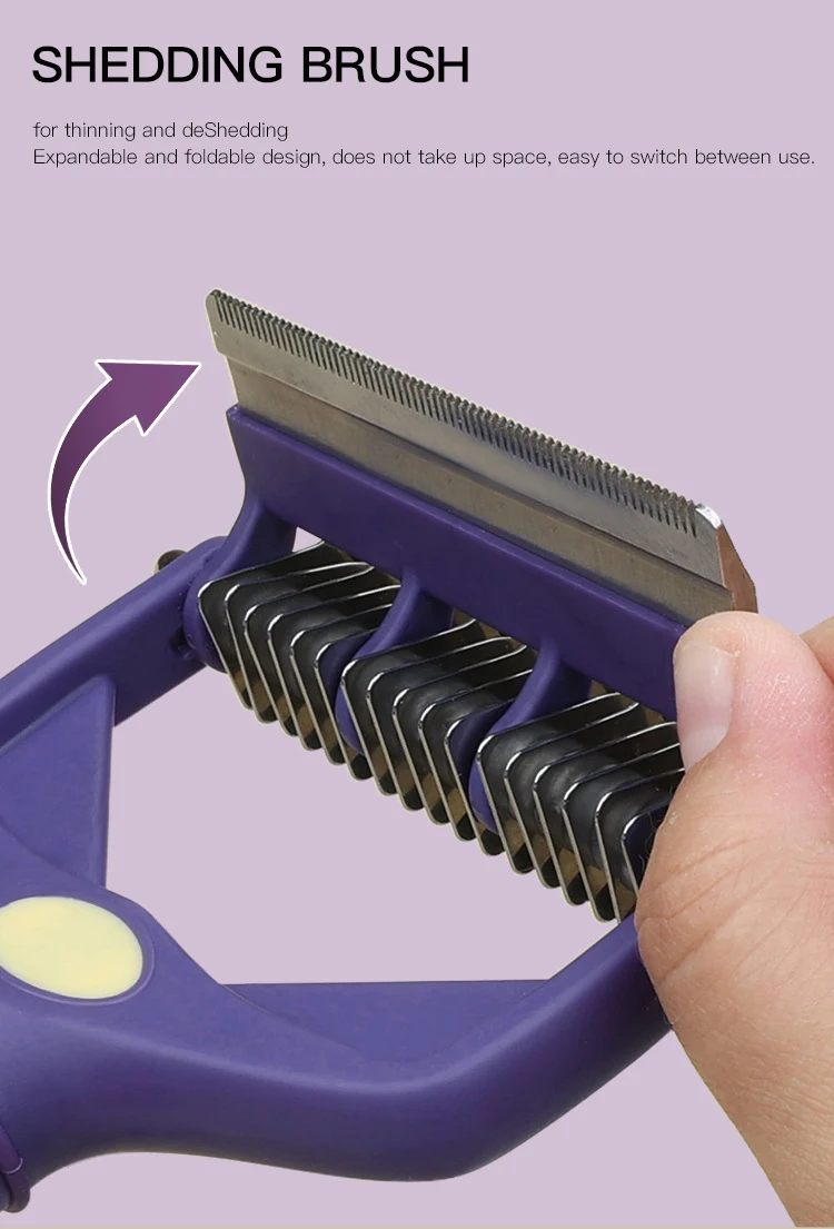 un cepillo de trituración púrpura