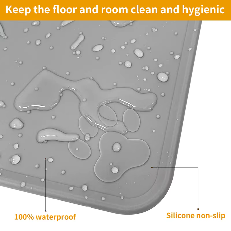 Mantel Individual para comida de perro y gato, alfombrilla impermeable y antideslizante de silicona adecuada para perros y gatos pequeños y medianos - imagen 3