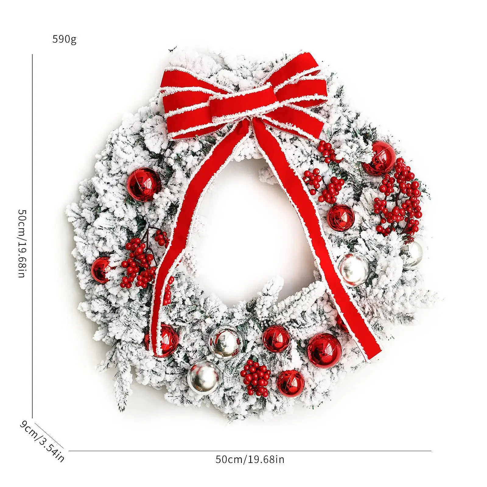 Christmas Door Wreath Hanging Decoration Wedding Backdrop Reusable Winter