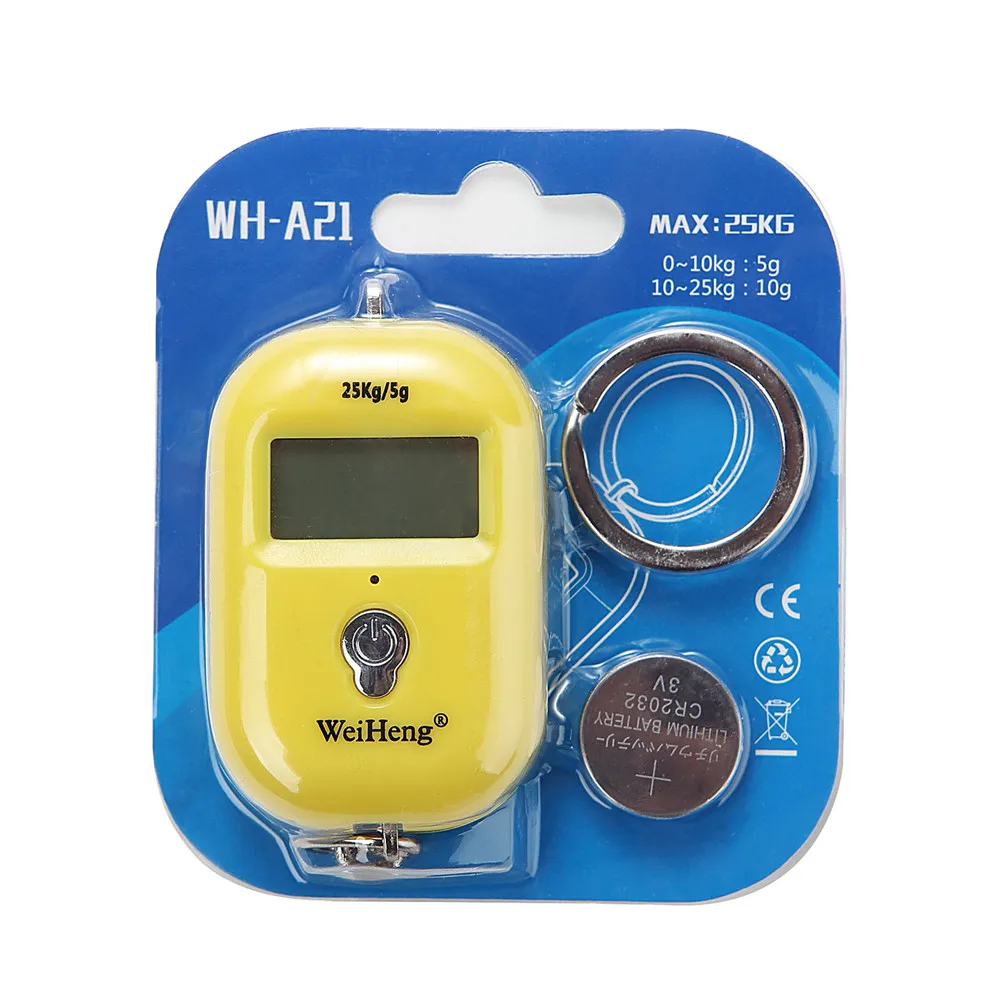 Mini báscula electrónica con retroiluminación LCD, balanza de bolsillo para equipaje, gancho colgante, 25Kg - imagen 2