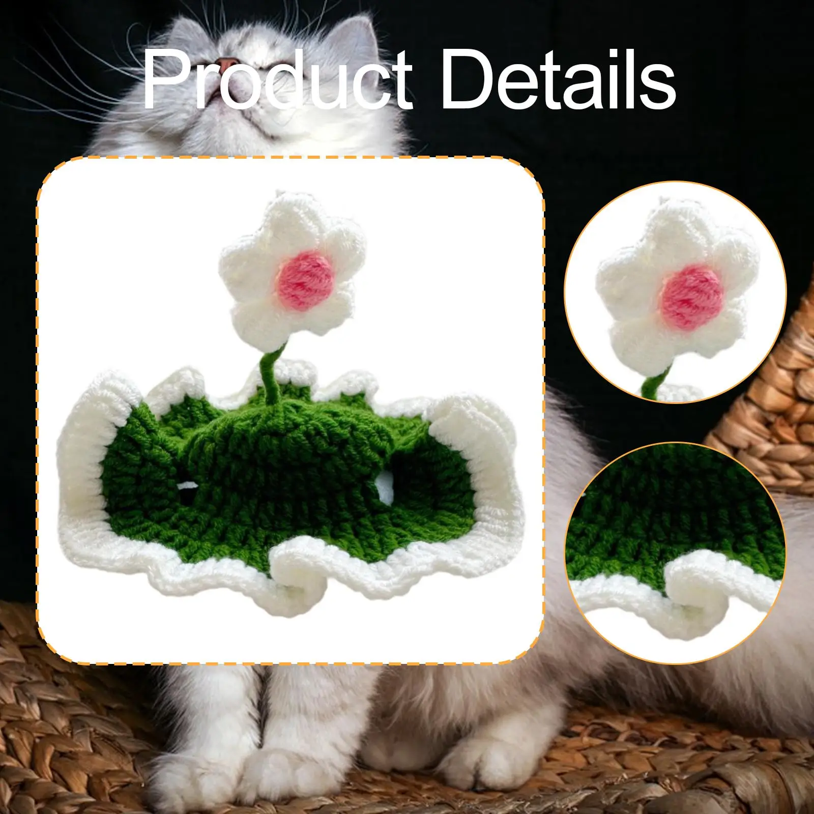 Gorro de invierno para mascotas, bonito sombrero para gato, decoración para fiesta de Navidad, sombreros de dibujos animados para gatos de interior y exterior, animales pequeños - imagen 5