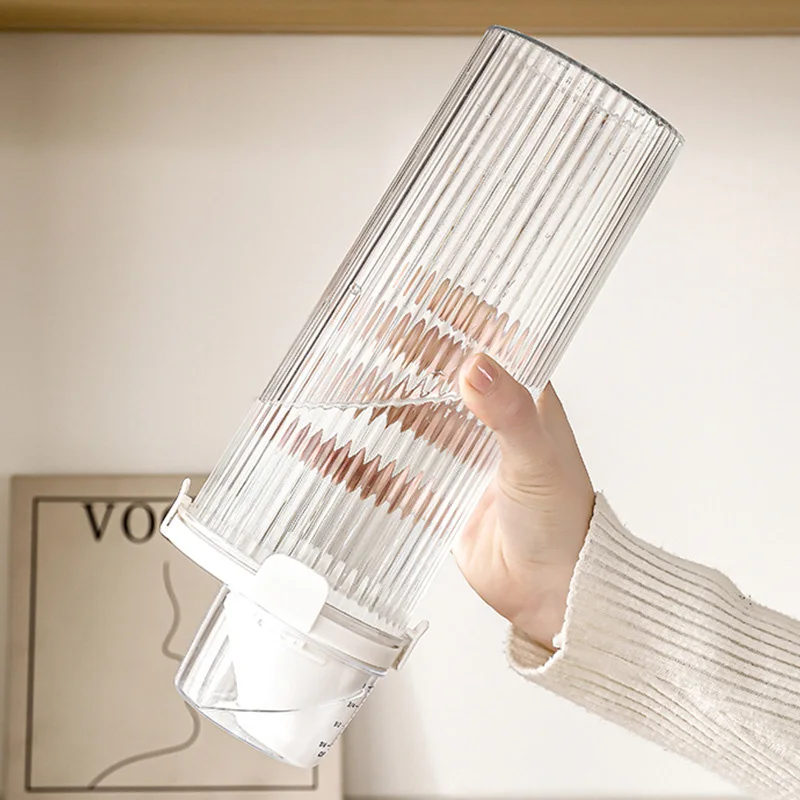 Contenedor de almacenamiento de alimentos para mascotas, tarro sellado de alimentos para perros con taza medidora, caja de almacenamiento de golosinas para perros, accesorios para perros, 800/1350/1800ml - imagen 5