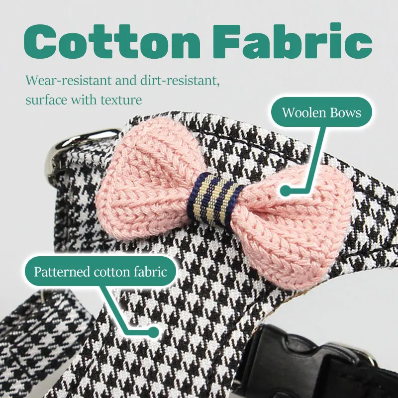 Arnés y correa con lazo para perro pequeño y mediano, chaleco suave ajustable para cachorro, cuerda de plomo de seguridad, suministros para caminar al aire libre - imagen 2