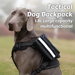 Mochila táctica para perros con reflectante para senderismo y rutas