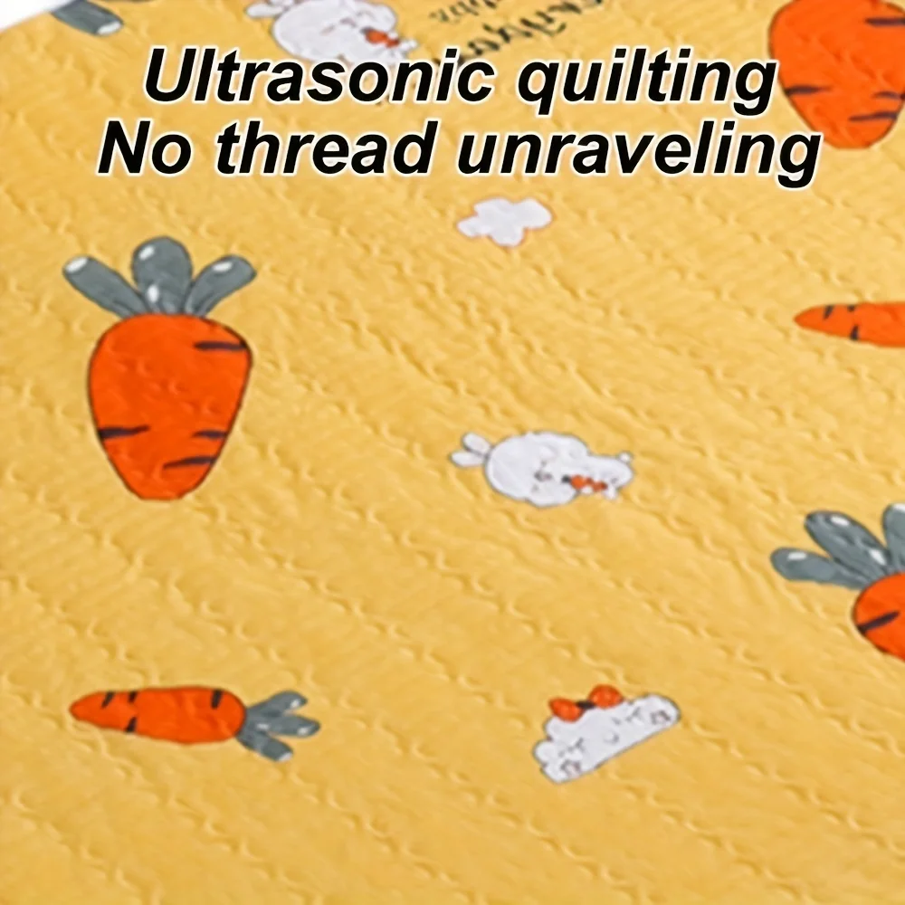 1 alfombrilla de baño de conejo reutilizable súper absorbente linda en forma de zanahoria con patrón aleatorio, fácil de limpiar, lavable a máquina, antideslizante, adecuada para pañales de conejo y perros, también se puede utilizar como decoración para jaulas de conejo, adecuada para todas las estaciones. - imagen 4
