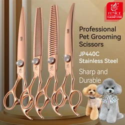 Tijeras de peluquería rectas y curvadas para gatos y perros