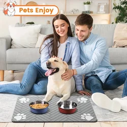 Alfombrilla antideslizante para cuenco de perro – Impermeable y absorbente