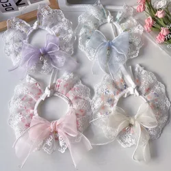 Babero floral primavera-verano para gatos y perros mini