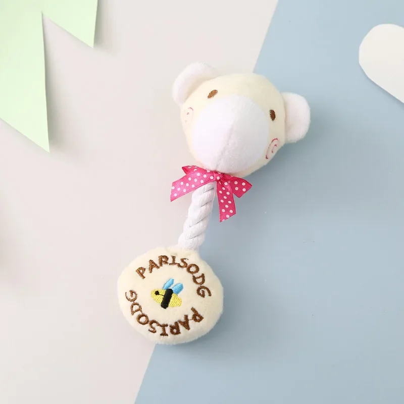 Juguete de peluche con voz para perro, animales, Rana, conejo, resistente a las mordeduras, herramienta Molar para mascotas - imagen 4