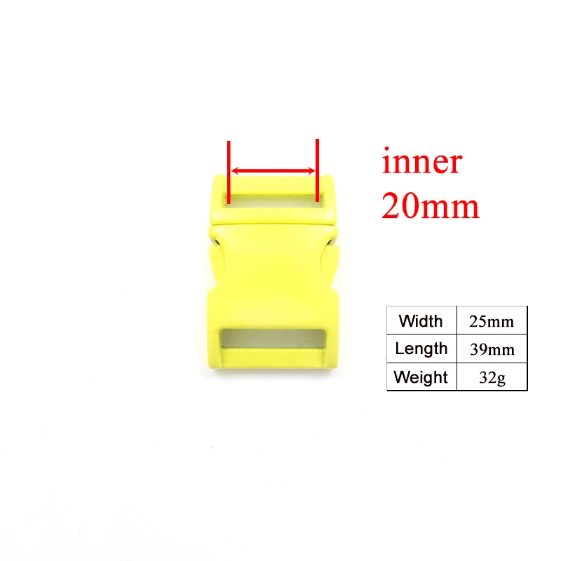 20 piezas collar de perro hebilla de metal hardware para correas de 20mm y 25mm piezas de correa de perro DIY de alta calidad 7 colores - imagen 4