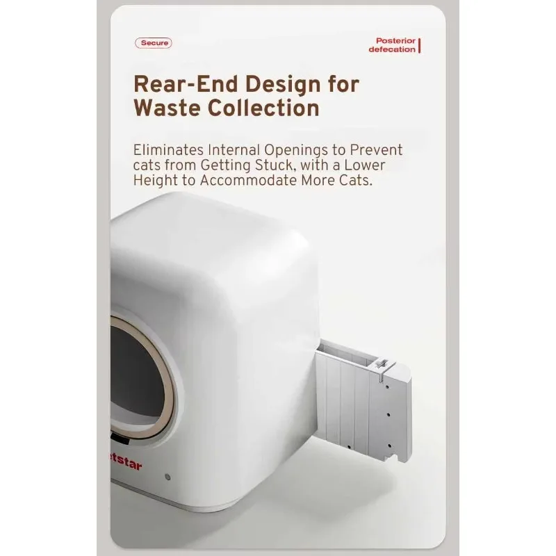 Nueva llegada inodoro automático para gatos autolimpiante con desodorante, inteligente y completamente cerrado, sin olores, seguro para gatos, gran capacidad - imagen 3