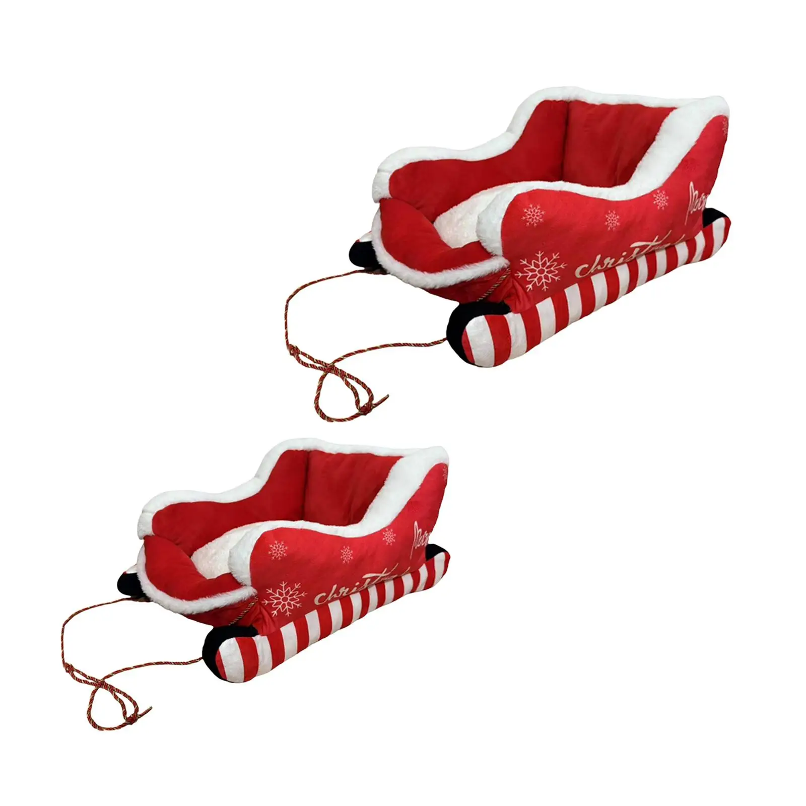 Cama navideña para perros con trineo, decoración navideña, cama para dormir para mascotas con fondo antideslizante - imagen 2