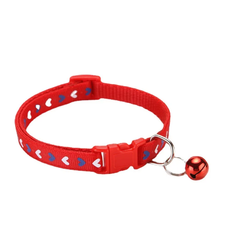 Collar ajustable con flecha de amor para perros y gatos, collares con hebilla de poliéster y campana para perros pequeños, suministros de accesorios para gatitos - imagen 5