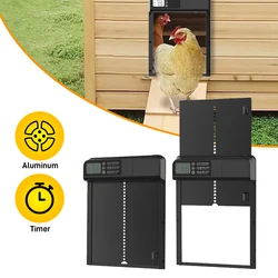 Puerta automática para gallinero con temporizador y batería