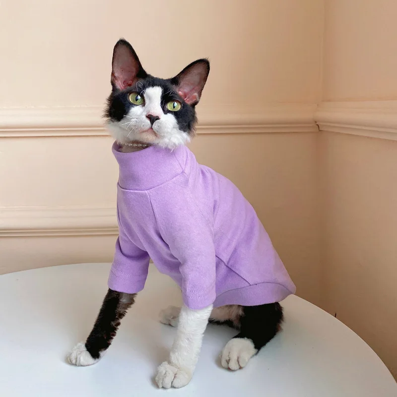 Sphynx-pijamas suaves para gato, mono cálido para perro pequeño, sudaderas con capucha, Disfraces para eshinx, ropa para gato - imagen 4