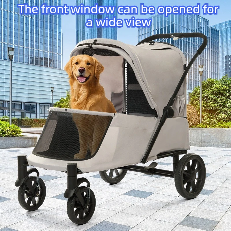 Carrito de transporte para perros medianos y grandes con rampa plegable - imagen 3