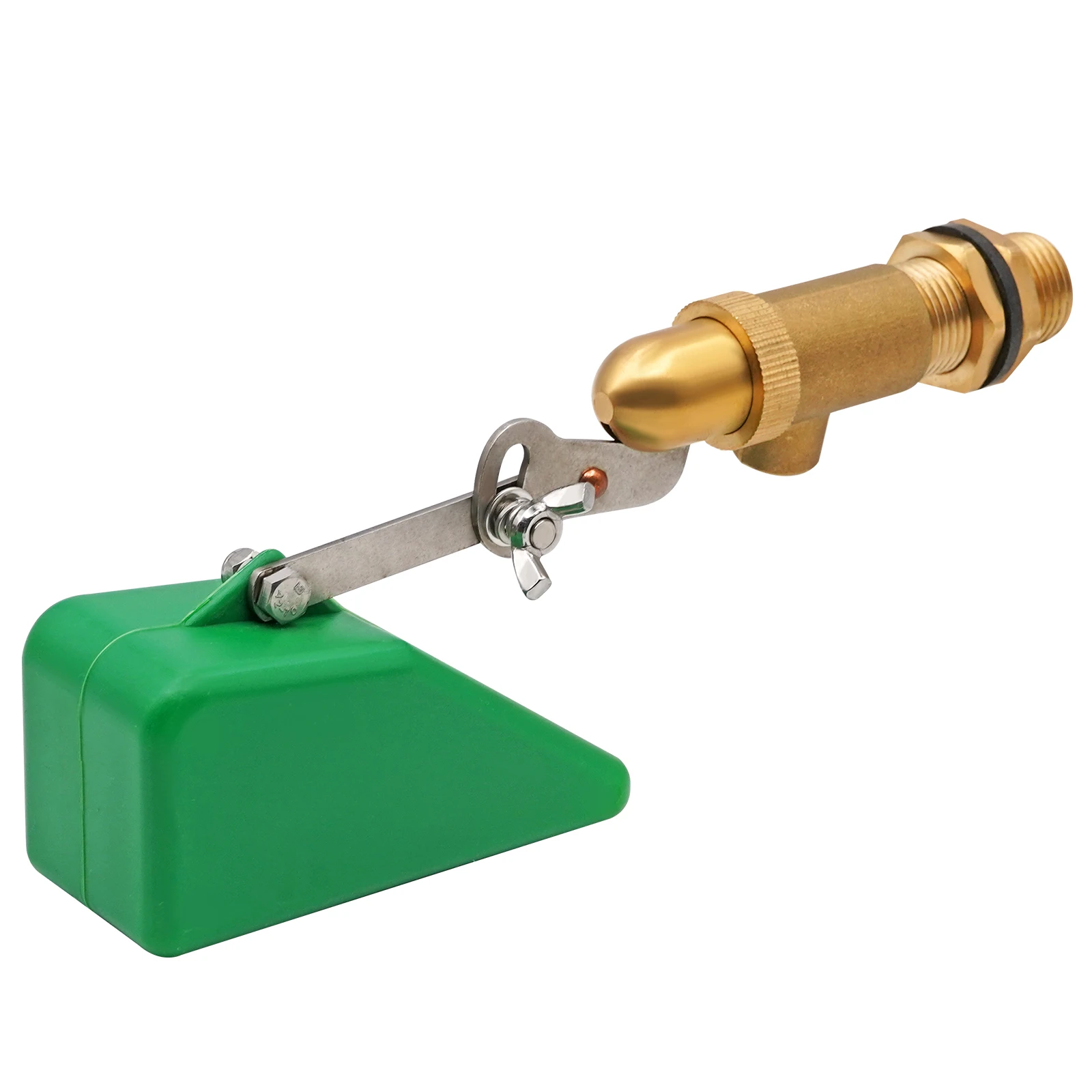 Válvula de flotación de latón de 1/2 pulgadas, válvula de flotación de agua de cobre, brazo ajustable, llenado automático, tanque de agua, 1 piezas - imagen 2