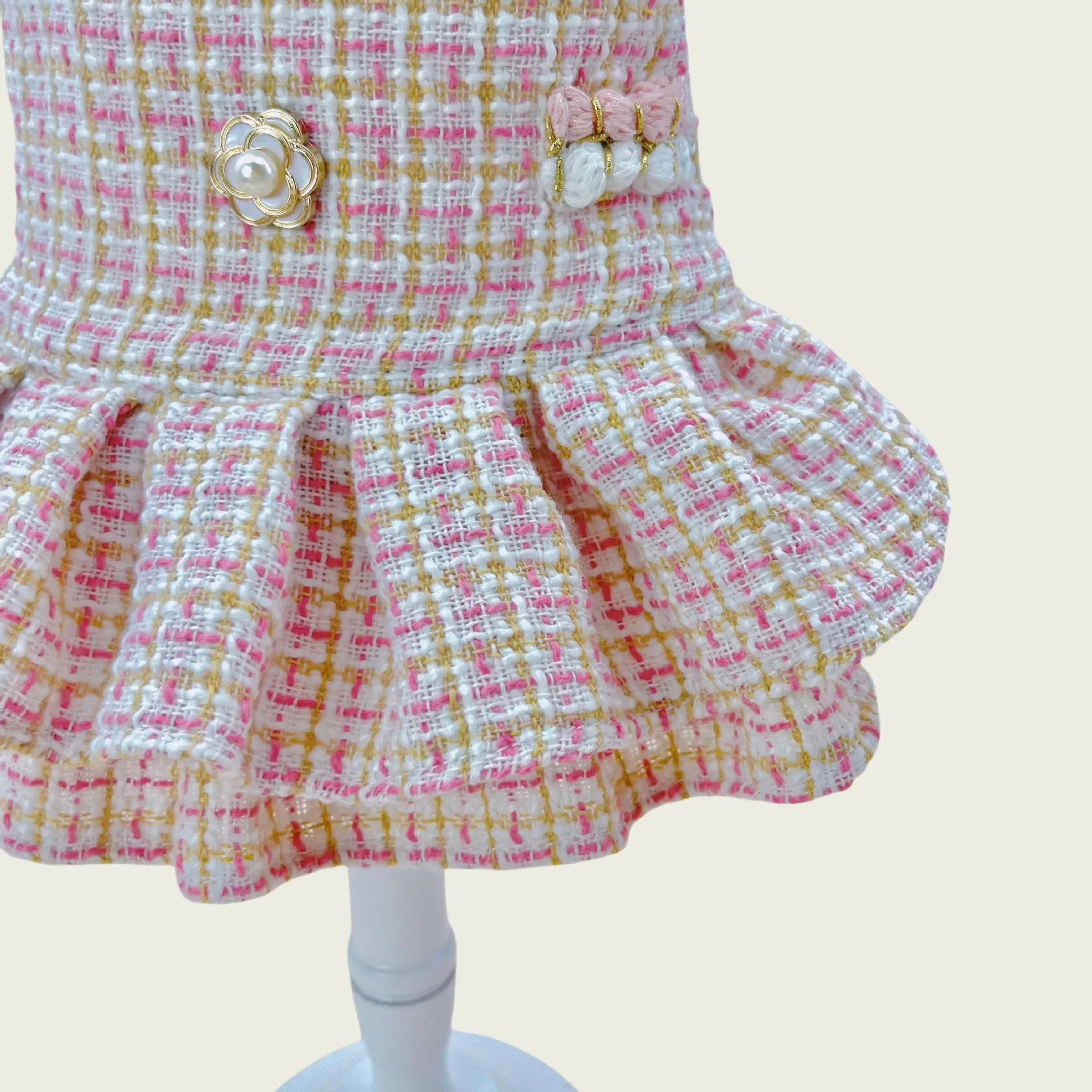 Falda mullida de lana para otoño e invierno para mascotas, falda de princesa para perros pequeños, abrigo de invierno, vestidos para perros pequeños, ropa para cachorros - imagen 4